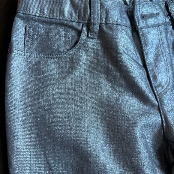 Gap Kids Silver Shimmer Straight Leg Pants SZ 14 Like New Need To Wash P… - Picture 4 of 11